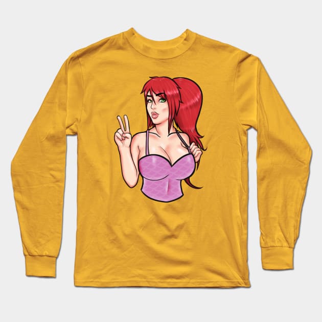 Love and Peace Long Sleeve T-Shirt by mooncakedraws